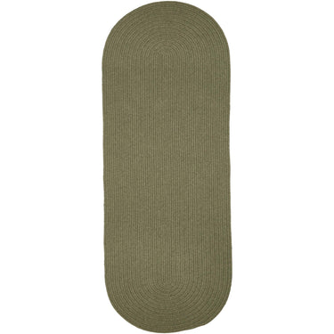 Wool Solids Area Rug - Runner - S111 Moss
